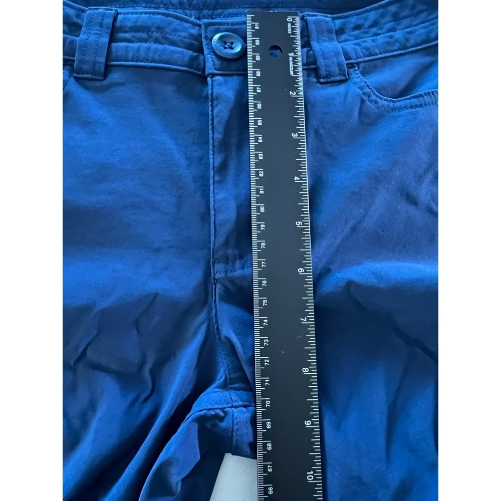 Eddie Bauer Womens 4 Navy Blue Hiking Capri Pants Stretch Cargo 28x20 - Picture 7 of 10